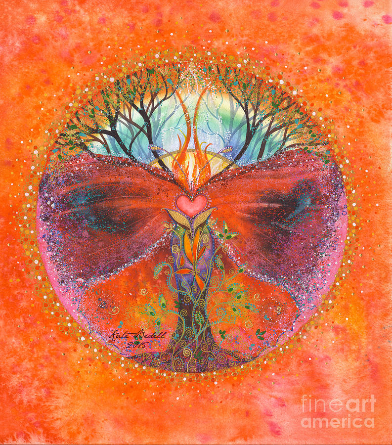Butterfly Painting - The Butterfly Tree by Kate Bedell