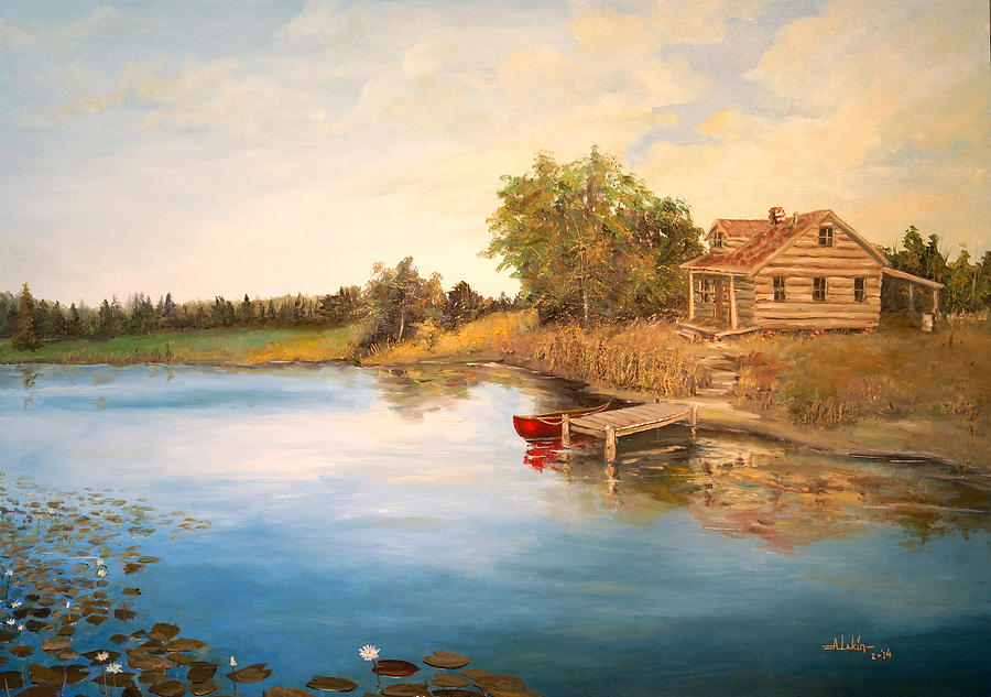 The Cabin Painting by Alan Lakin