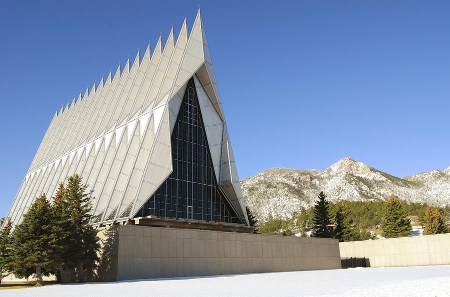 Architecture Photograph - The Cadet Chapel At The U.s. Air Force by Stocktrek Images