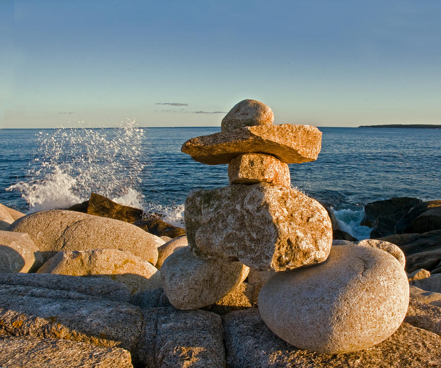 The Cairns of Hunts Point Nova Scotia Photograph by Ginger Wakem