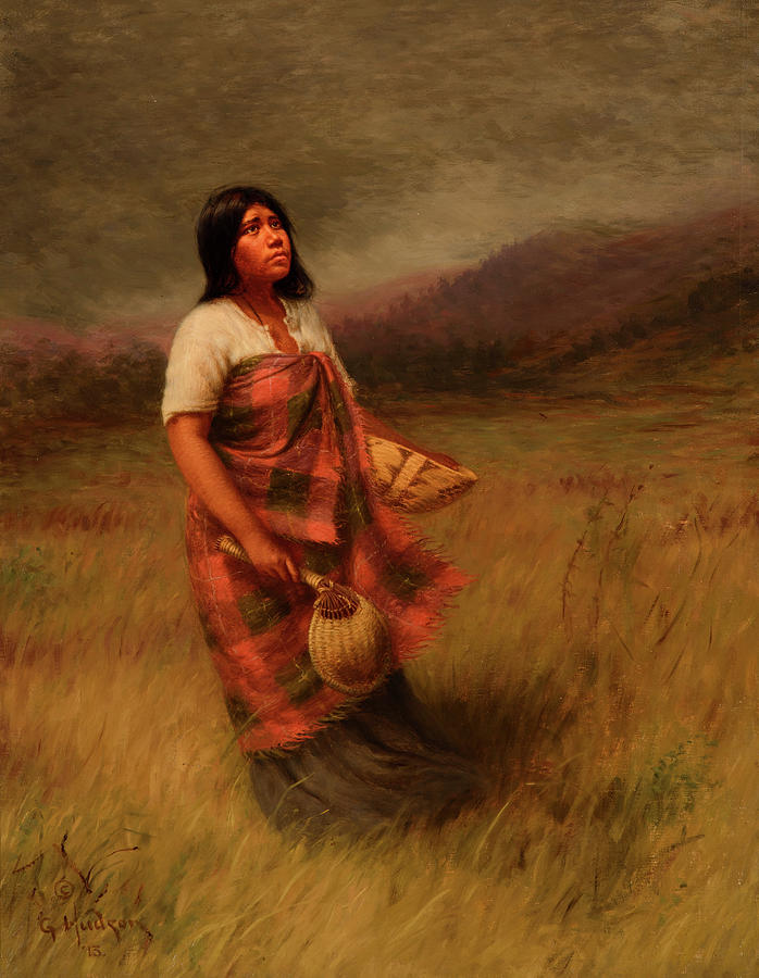 Feathers Painting - The Call Of Makila Mad Tha by Grace Carpenter Hudson Feathers Painting - The Call Of Makila Mad Tha by Grace Carpenter Hudson