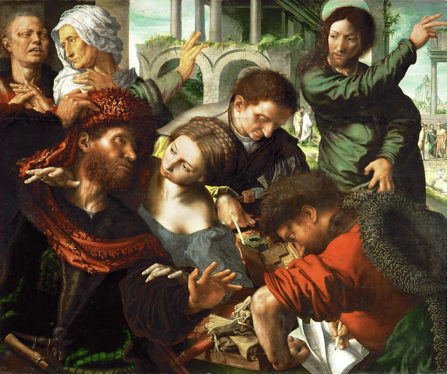 The Calling of Matthew Painting by Jan Sanders van Hemessen