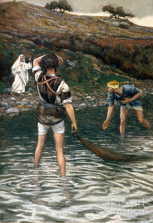 Fish Painting - The Calling of Saint Peter and Saint Andrew by Tissot
