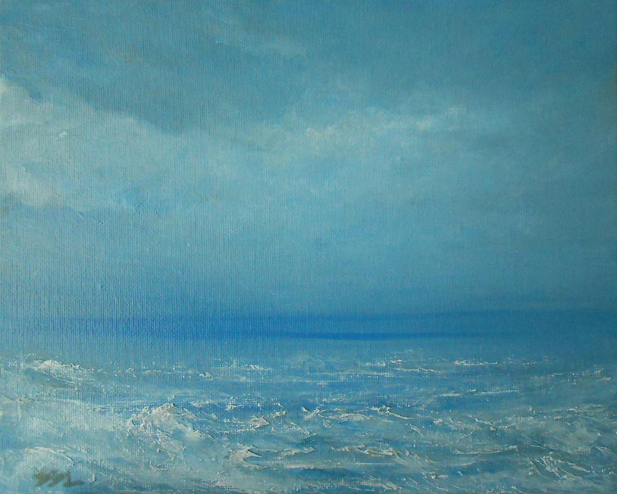 Seascape Painting - The Calm Before The Storm by Jane See