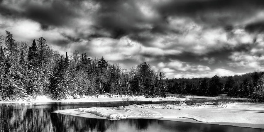 Landscape Photograph - The Calm of Winter at the Green Bridge by David Patterson