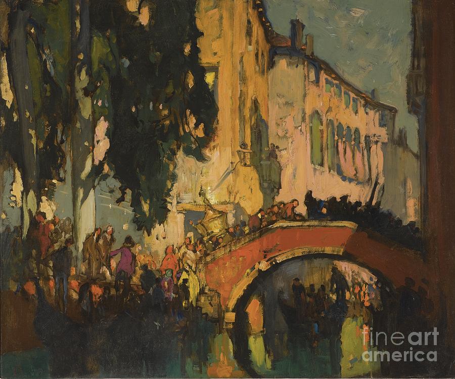 The Canal Venice Painting by Celestial Images