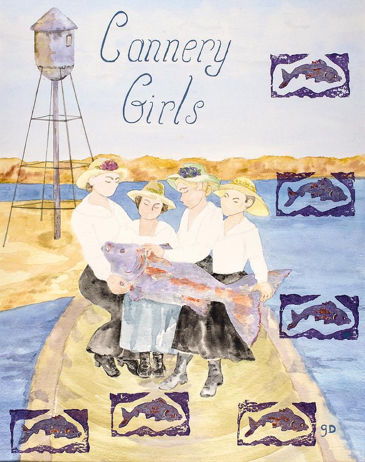 Fish Painting - The Cannery Girls I by Georgia Donovan