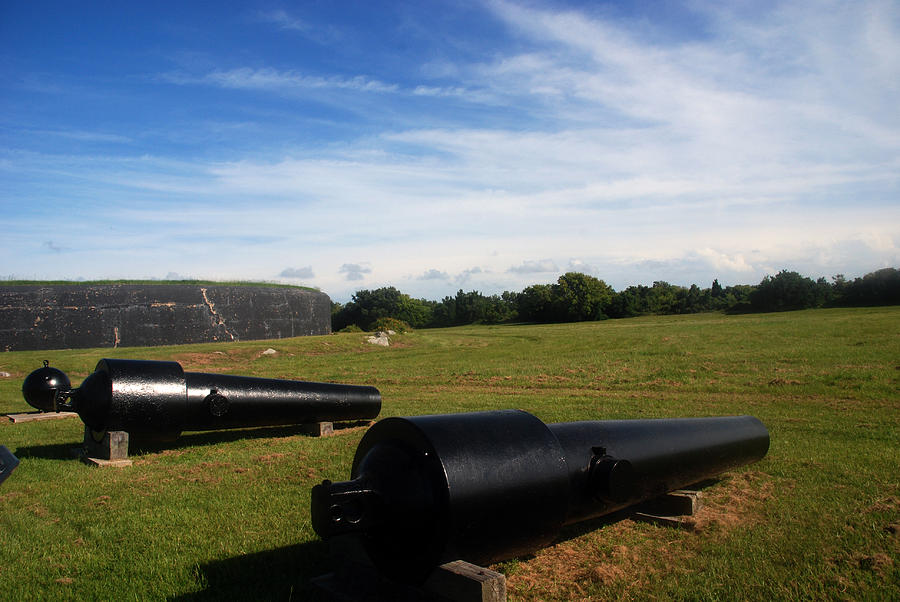 Cannons Photograph - The Cannons at Fort Moultrie in Charleston by Susanne Van Hulst