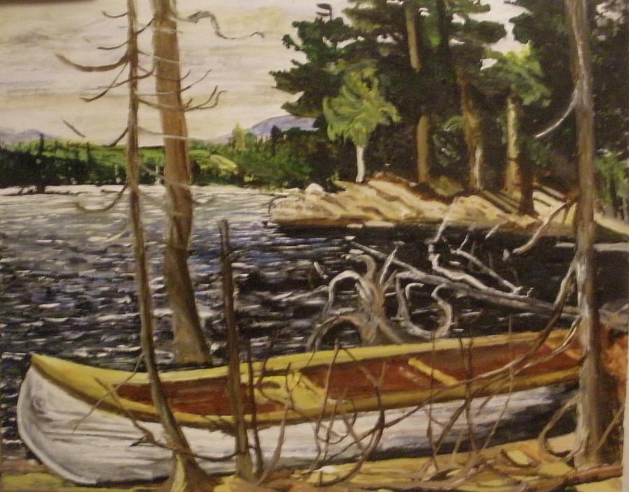 The Canoe after Tom Thomson Painting by Betty-Anne McDonald