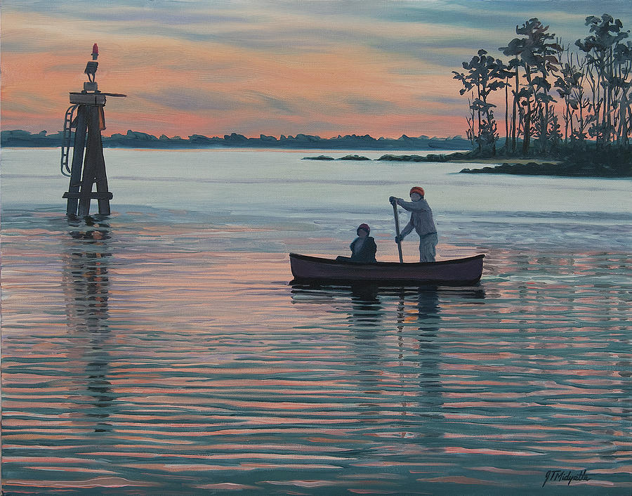 The Canoers Painting by Tommy Midyette