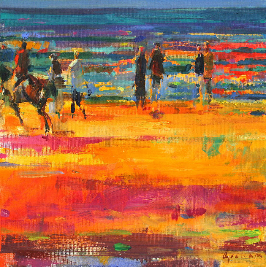 Beach Painting - The Canter  Paris Plage by Peter Graham