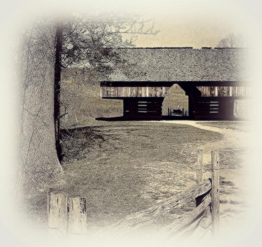 Barn Photograph - The Cantilever Barn in Cades Cove by Toni Abdnour