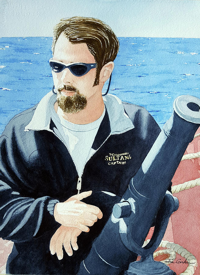 The Captain and the Cannon Painting by Jim Gerkin