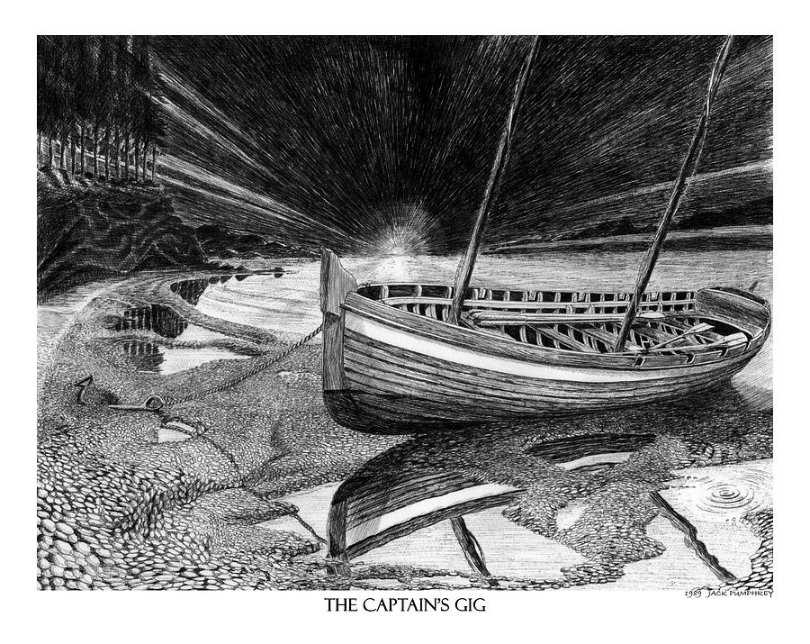 The Captains Gig Drawing by Jack Pumphrey