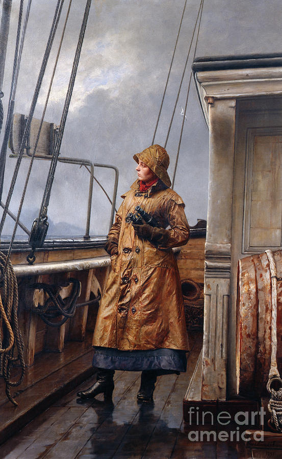 The captains wife Painting by Carl Sundt-Hansen
