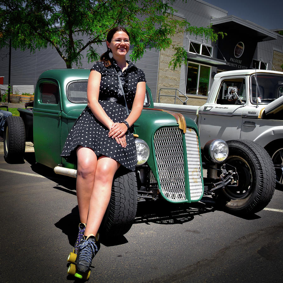 The Car Hop and the Street Rod Photograph by David Patterson