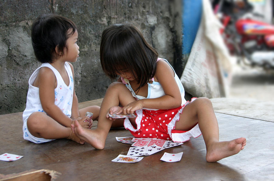Philippines Photograph - The Card Players 4 by Jez C Self