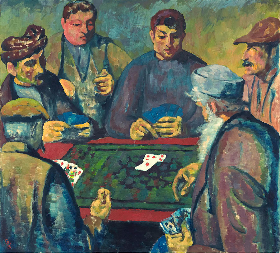 The Card Players Painting by Giovanni Giacometti - Fine Art America