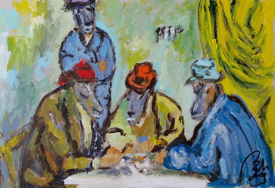 The card Players.Satiric Paintings I Painting by Bachmors Artist