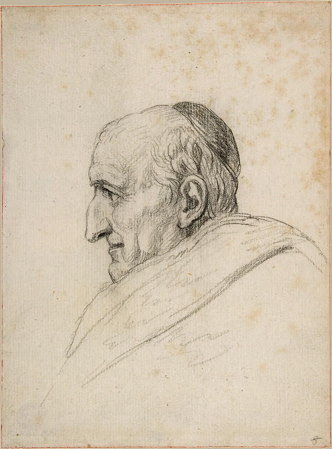 The Cardinal Pacca   Drawing by Jacques-Louis David