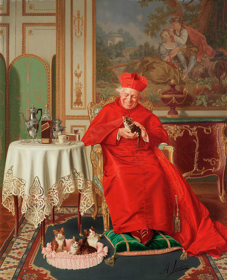 Georges Croegaert Painting - The Cardinals favourite by Andrea Landini