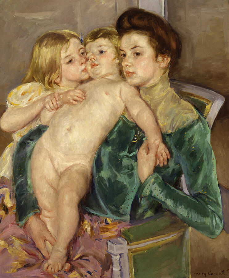 The Caress, from 1902 Painting by Mary Cassatt
