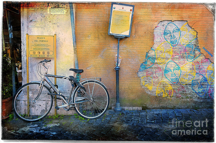 Vintage Photograph - The Carnielli Bicycle by Craig J Satterlee