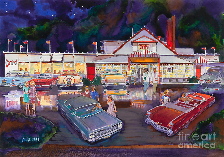 The Carnival Portland Oregon Painting by Mike Hill