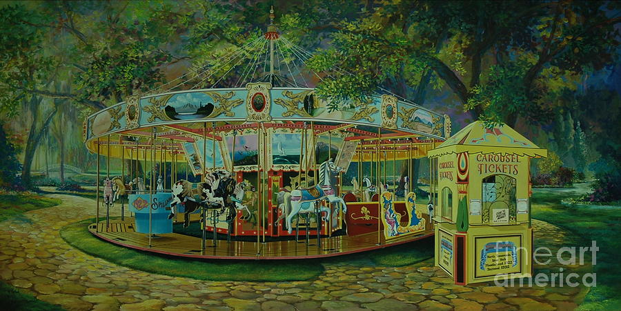 The Carousel Painting by Michael Nowak - Fine Art America