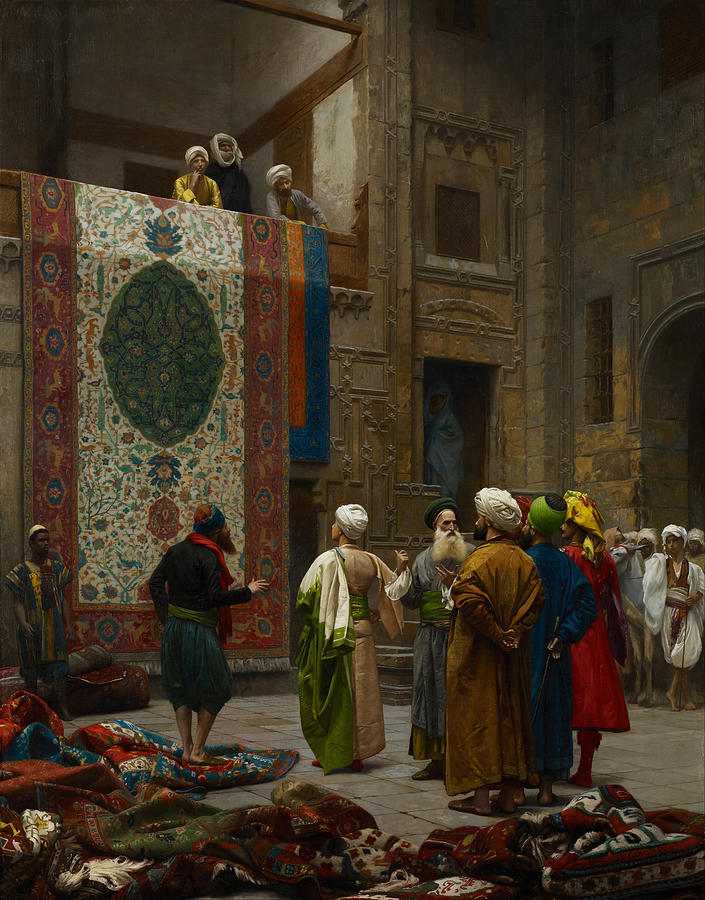 The Carpet Merchant #1 Painting by Jean Leon Gerome