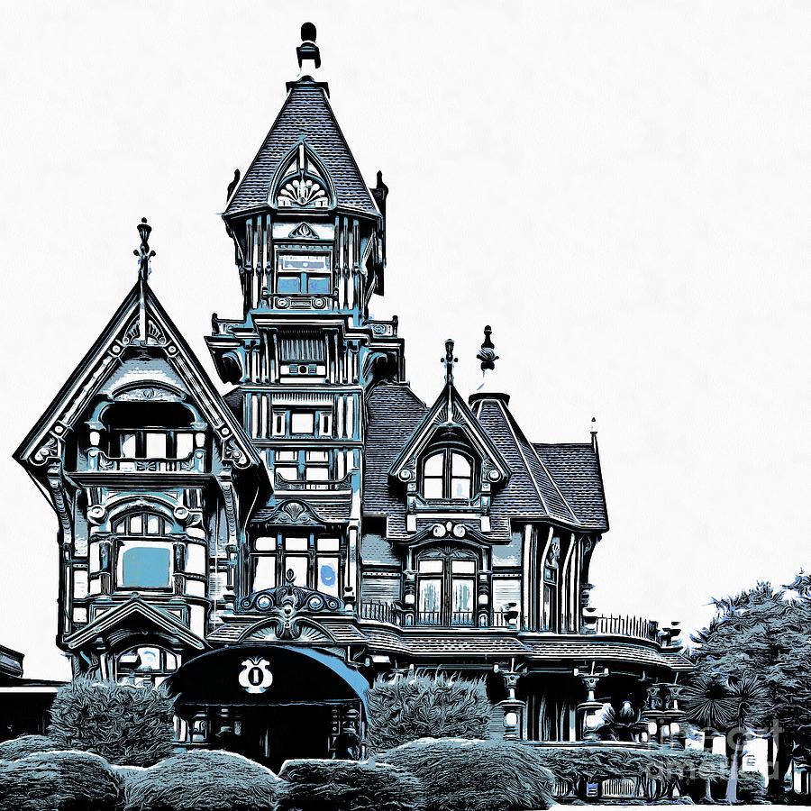 The Carson Mansion Digital Art by Edward Fielding