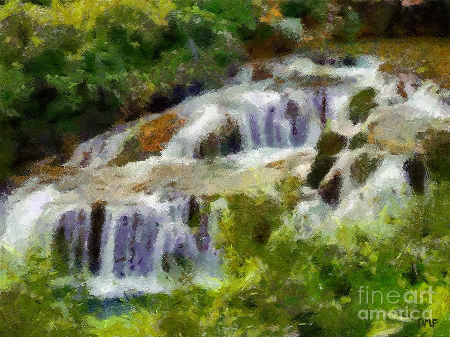 The Cascades of Plitvice Painting by Dragica  Micki Fortuna