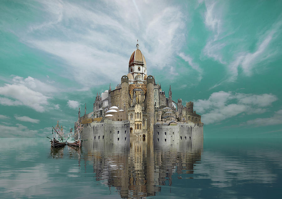 the Castle Digital Art by Dray Van Beeck