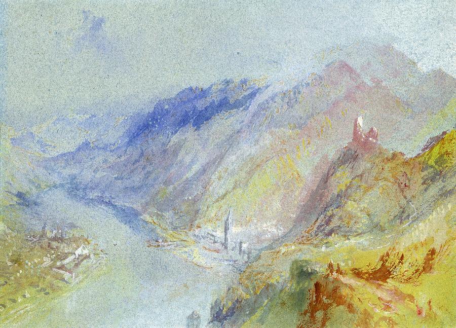 Castle Painting - The Castle of Trausnitz overlooking Landshut by Joseph Mallord William Turner