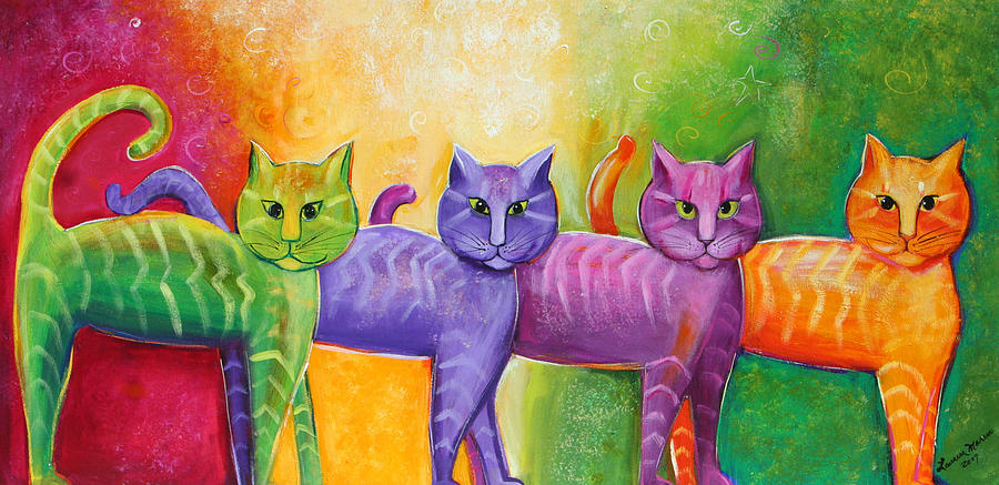 The Cat Walk Painting by Lauren  Marems