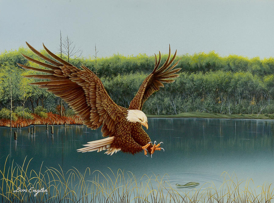 Eagle Painting - The Catch by Don Engler