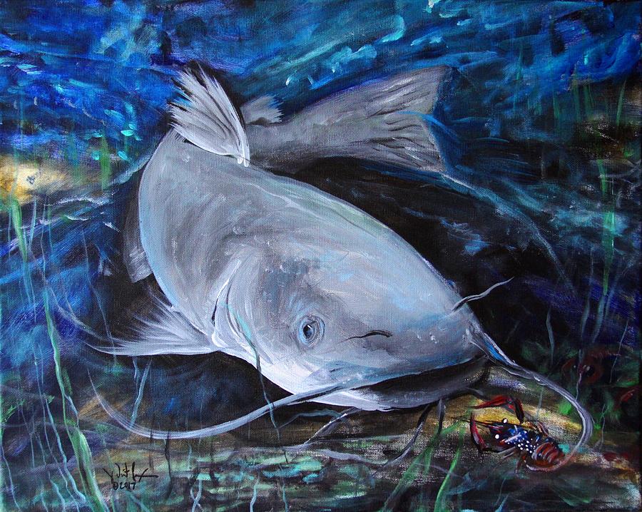 The Catfish and the Crawdad Painting by J Vincent Scarpace