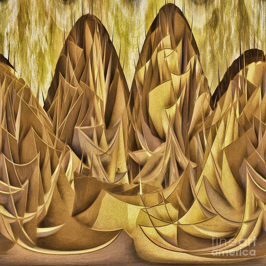 Abstract Painting - The Cathederal by Deborah Benoit