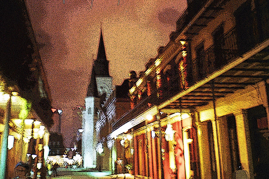New Orleans Photograph - The Cathedral at Night by Raven Creature