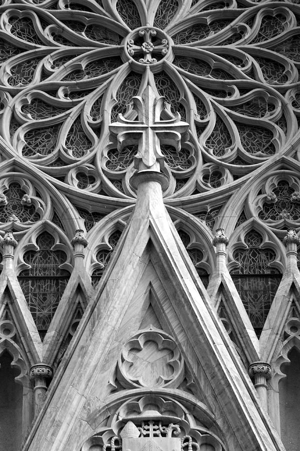 The Cathedral of St. Patrick Close Up Photograph by Michael Dorn