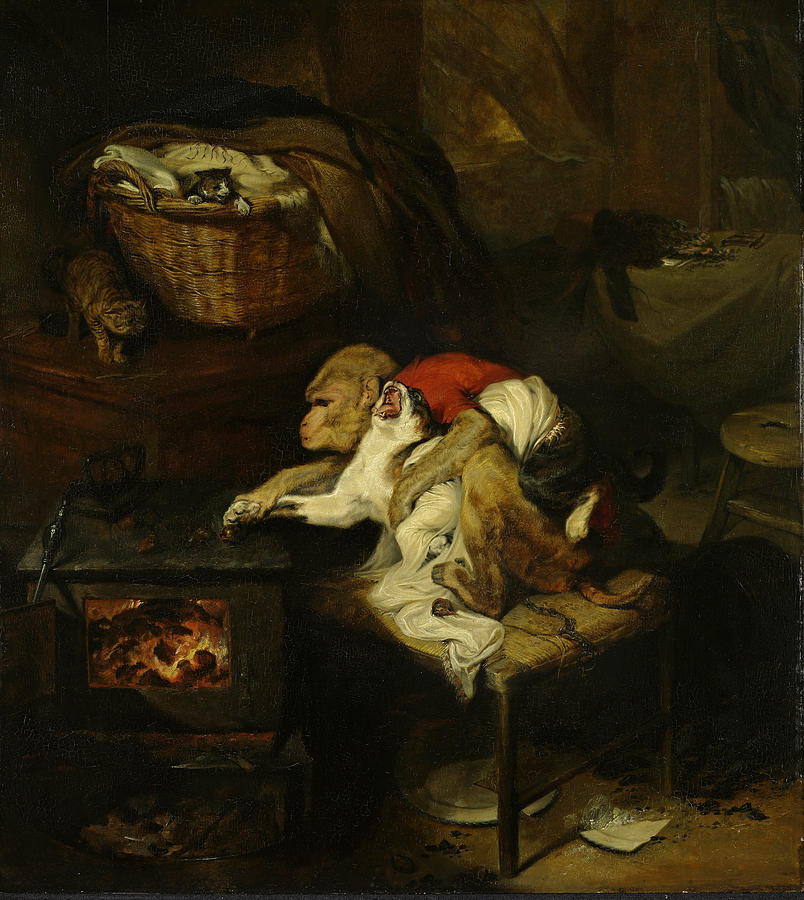 The Cats Paw Painting by Edwin Landseer