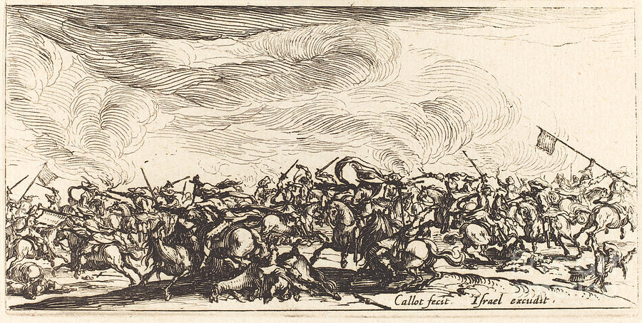 The Cavalry Combat With Swords Drawing by Jacques Callot - Fine Art America