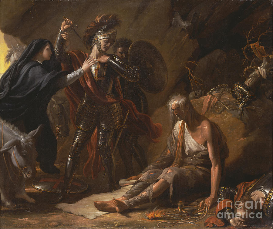 Benjamin West Painting - The Cave of Despair by Celestial Images