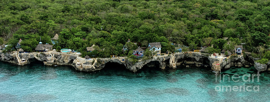 The Caves Hotel In Jamaica Aerial Photo Photograph By David Oppenheimer   The Caves Hotel In Jamaica Aerial Photo David Oppenheimer 