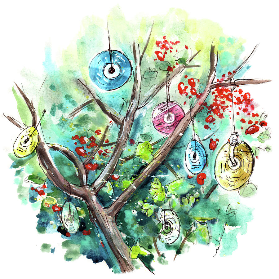 The CD Tree In Muker Painting by Miki De Goodaboom