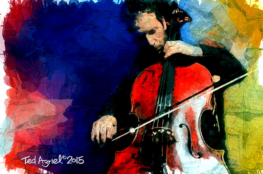 The Cellist Painting by Ted Azriel