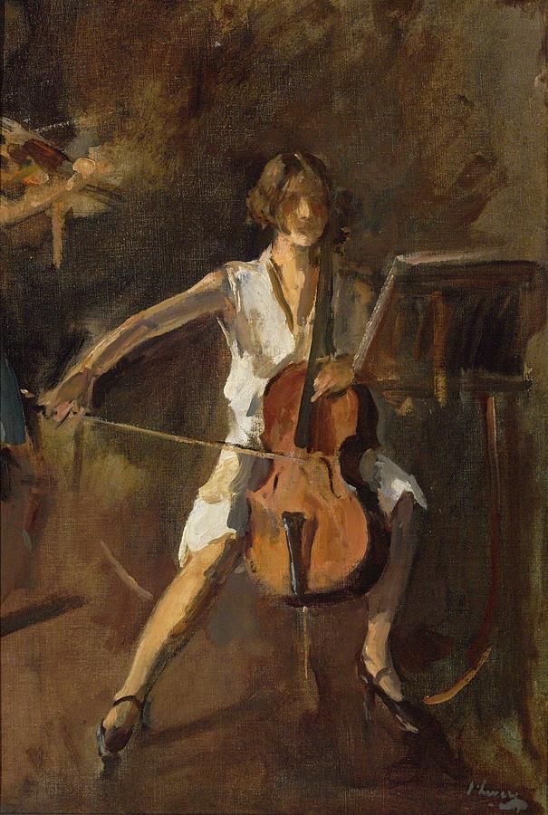 The Cello Player Painting by MotionAge Designs