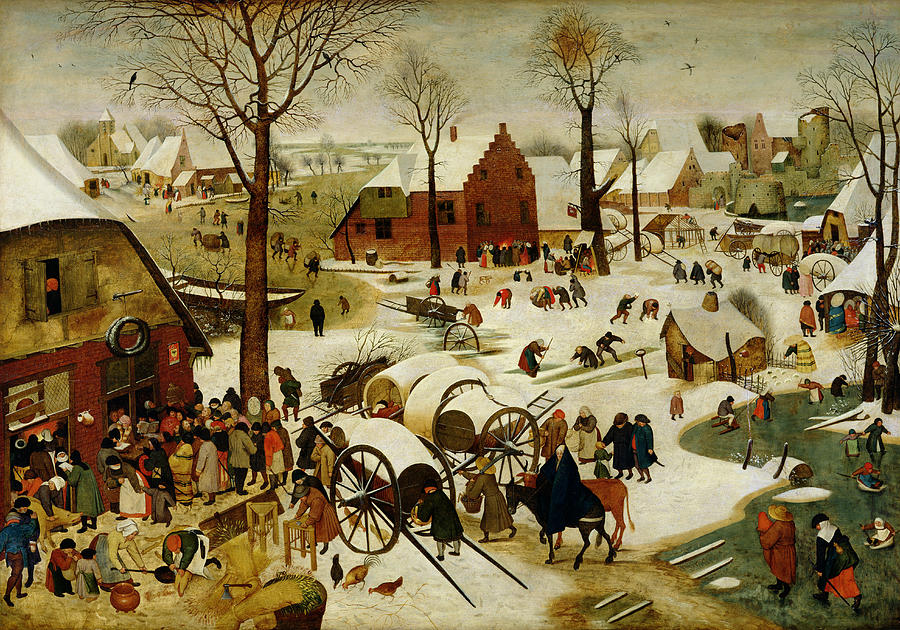 The Census at Bethlehem Painting by Pieter the Younger Brueghel - Fine ...