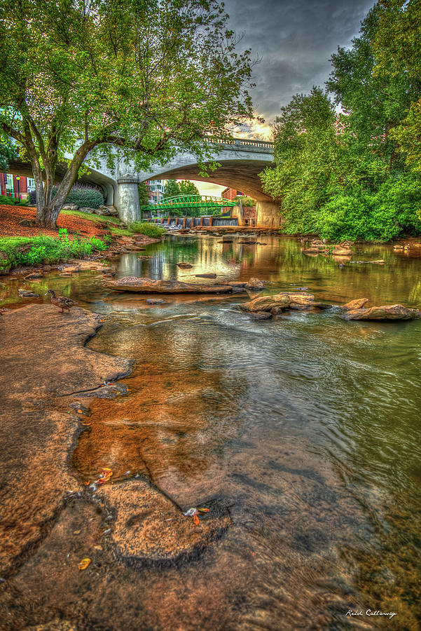 The Center Of Town 2 Reedy River Falls Park Greenville South Carolina Art Photograph by Reid Callaway