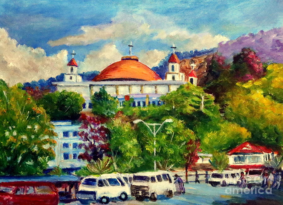 The  Church and Central Taxi Terminal. Painting by Jason Sentuf